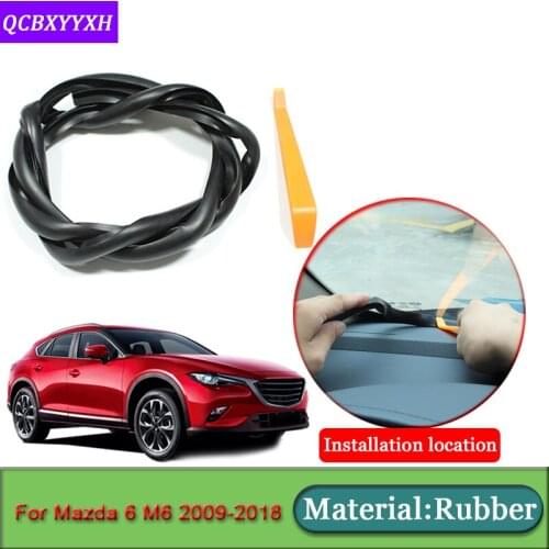 Car-styling For Mazda 6 M6 2009-2018 Rubber Anti-Noise Soundproof Dustproof Car Dashboard Windshield Sealing Strips Accessories