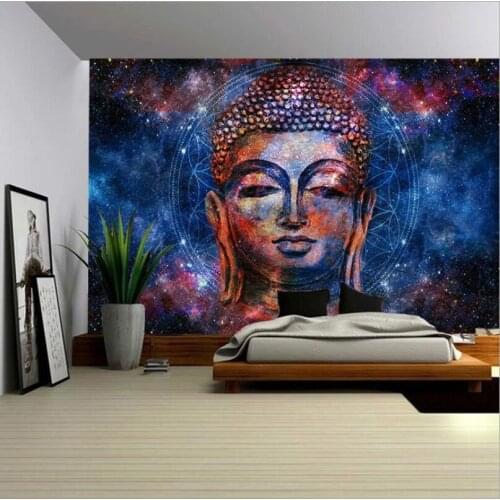Buddha Religion Tapestry Wall Hanging Psychedelic Home Wall Blanket Decorations