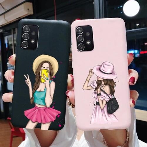 For Samsung A72 Phone Case For Samsung Galaxy A72 6.7" Silicone Soft Fashion Girls Cover Slim Fundas For Samsung A72 A 72 Case