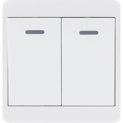 2 Buttons Sensitive Universal Wireless Remote Controls 86 Wall Panel RF Transmitter for Home Room Lighting Switch