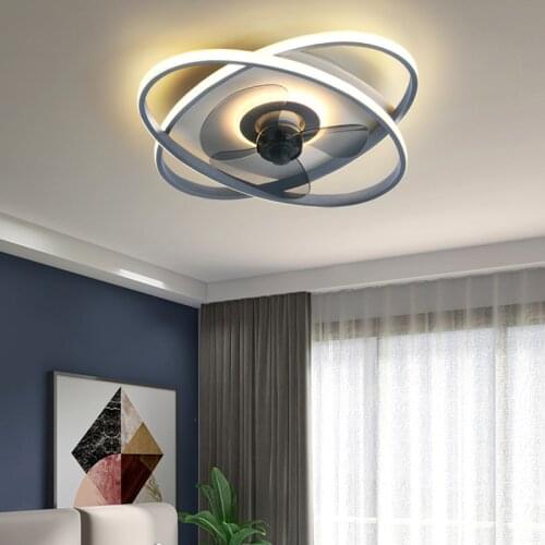 Nordic decorative study led ceiling lamps chandelier fan bedroom ceiling fan with led light and control ceiling fans with light