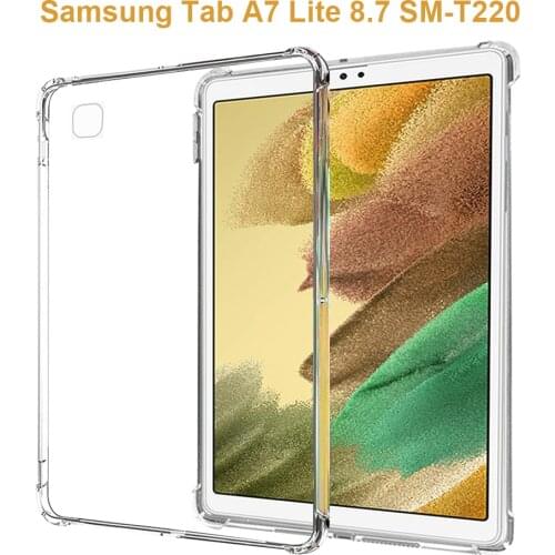 For Samsung Galaxy Tab A7 Lite 8.7 inch SM-T220 SM-T225 Transparent Soft TPU Back Tablet Case Protective Cover For Tab A7 Lite