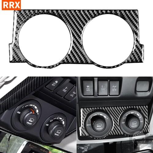 For Toyota 4Runner 2010-2020 Carbon Fiber Black Color Stickers Four Wheel Drive Switch Button Panel Interiors Car Accessories