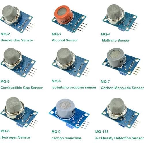MQ-2 / MQ-3 / MQ-4 / MQ-5 / MQ-6 / MQ-7 / MQ-135 Carbon Monoxide CO Gas Sensor Module for Arduino Mega 2560 A123