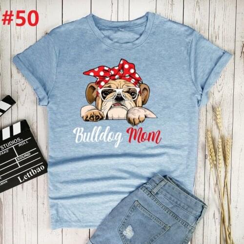 French Bulldog Mama Print T Shirt Pet Lover Mom Life Tshirts Mothers Day Gift Ladies Tee Tops Graphic Tees Kawaii Clothes