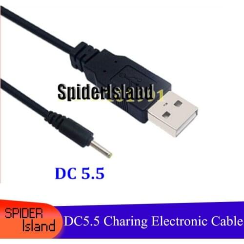 200PCS New DC5.5 DC Charging Electronic Data Line Electronic accessories USB to DC 5.5 * 2.1mm Copper Core Power Cord Cable