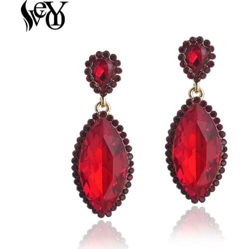 VEYO Classic Crystal Rhinestone Drop Earrings Wedding Earrings for Women Fashion Jewelry Wholesale