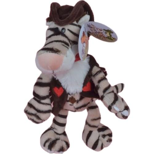 25cm Cowboy Tiger Stuffed Plush Toy Soft Doll Animals Girls Baby Kids Birthday Gift