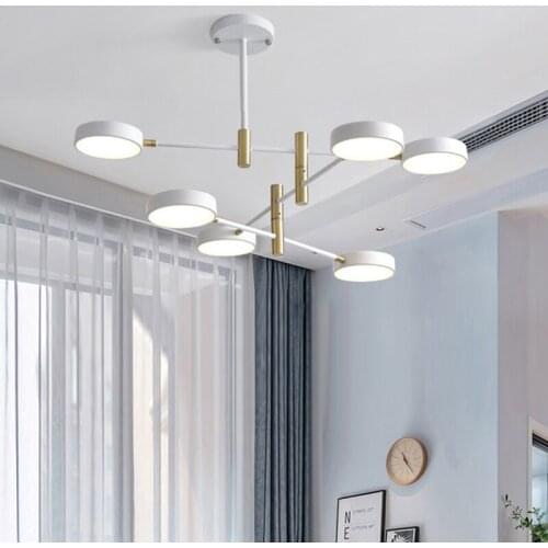 Macaron creative personality living room chandelier modern minimalist dining room bedroom Nordic home art lamp