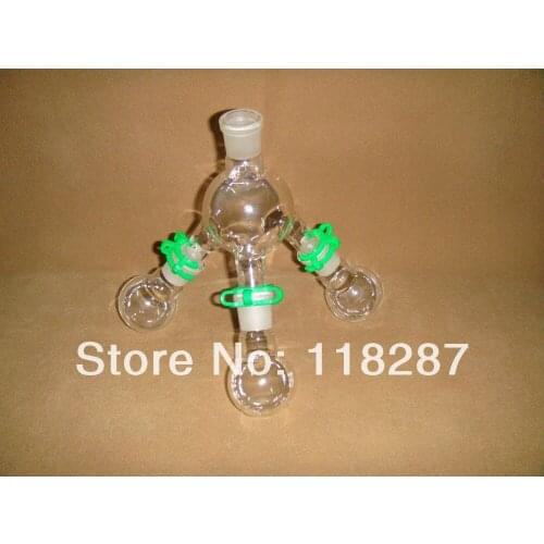 Lab Short-path Distillation Receiver with three 50ML flasks,24/29,lab glassware