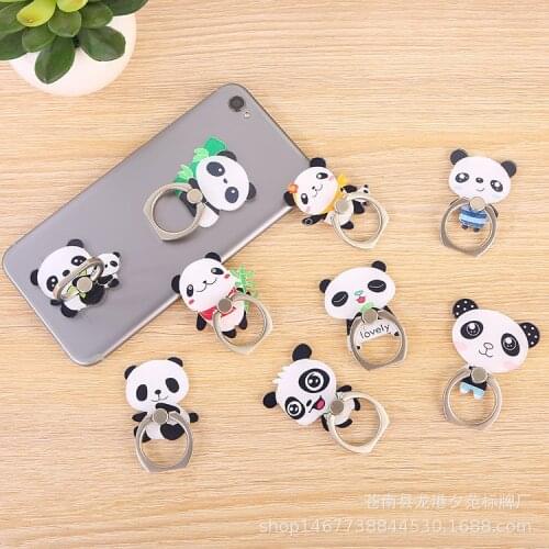 Cute mobile phone ring buckle Cartoon panda mobile phone ring holder mobile phone holder