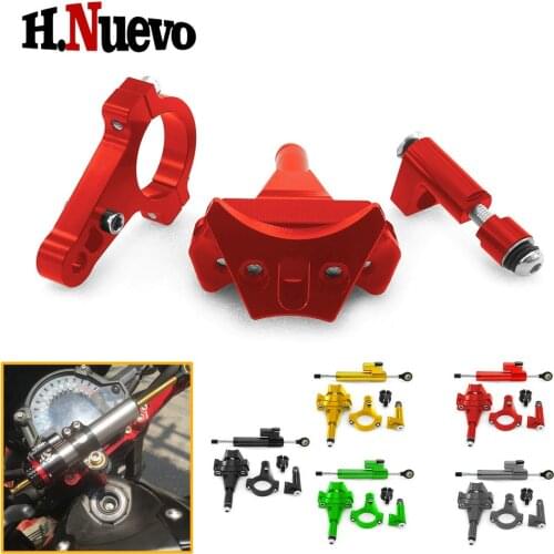 Motorcycle Damper Steering Stabilizer Damper Bracket Adjustable Mount Support Parts For Kawasaki Ninja400 Ninja 400 2018 2019