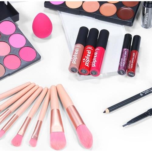 Fashion Make Up Kit Female Beginner Student Novice Full Set Light Makeup Light Makeup Gift Box Cosmetic Combination Waterproof