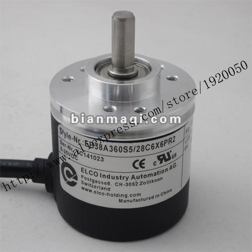 EB38A360S5 / 28C6X6PR2 Elco ELCO rotary encoder 360 lines 38mm outer diameter