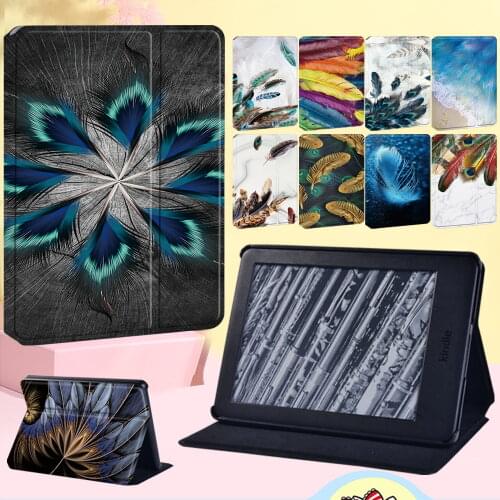 Casual Tablet Case for Amazon Kindle EReader Paperwhite 1 2 3 4 / Kindle 2019/2016 Drop Resistance Feather Series Cover Case