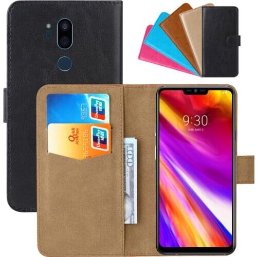 Luxury Wallet Case For LG G7 ThinQ/G7+ ThinQ PU Leather Retro Flip Cover Magnetic Fashion Cases Strap