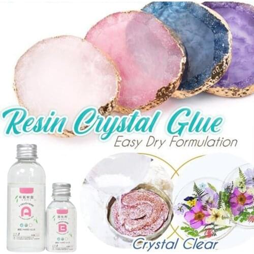 Mixed Quick Drying Hardener Anti-yellow Diy Resin Epoxy Transparent Clear Art High Adhesive Ab Crystal Glue For Jewelry Making
