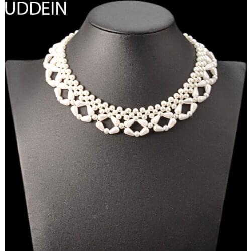 UDDEIN Collar chain simulated pearl jewelry bridal wedding accessories fashion statement choker necklace & pendant wholesale