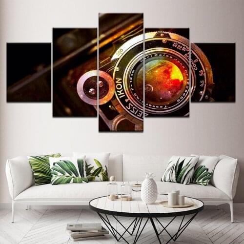 Canvas Painting vintage camera lens 5 Pieces Wall Art Painting Modular Wallpapers Poster Print for living room Home Decor