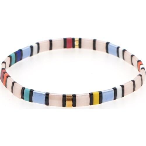 Go2Boho Winter Bracelets Gift Miyuki Tila Bead Stretch Bracelet For Women Handmade Jewelry Making 2020 Boho Femme Pulseras Mujer