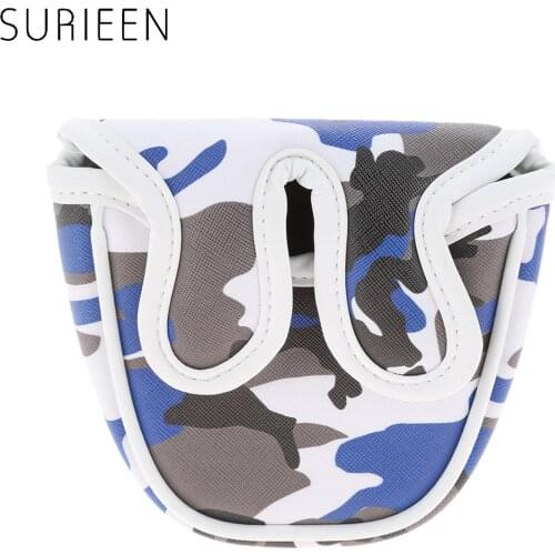 1 Pc Camouflage Golf Magnetic Head Cover Semicircle-Style Mallet Headcover Waterproof Neoprene Golf Putter Head Cover Protection