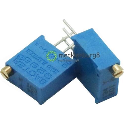 10 pieces. 3296W Multi-turn Trimmer Potentiometer Kit High Accuracy 3296 variable resistor with free box electronic diy Kit