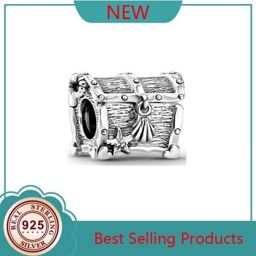 100% S925 Silver New Treasure Box Fashion Magic Box PAN Beads Suitable For Original Pandora Bracelet Women Diy Charm Jewelry