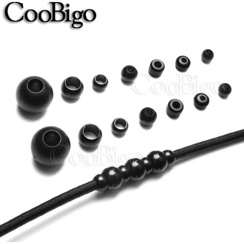 Pony Plastic Beads Large Hole Barrel Beads Necklace Jewelry Bracelet Bags Make Sewing Parts Hair Braid Cross Stitch Black 200pcs