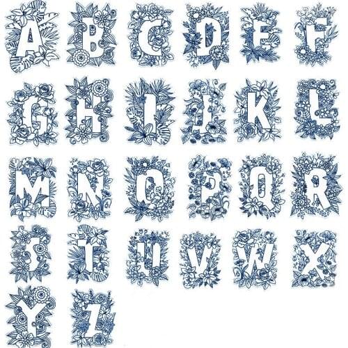 26pcs/set 3*4inch Unique A-Z Alphabets Letters Transparent Clear Stamps for DIY Scrapbooking Paper Cards Making Crafts 2019 New