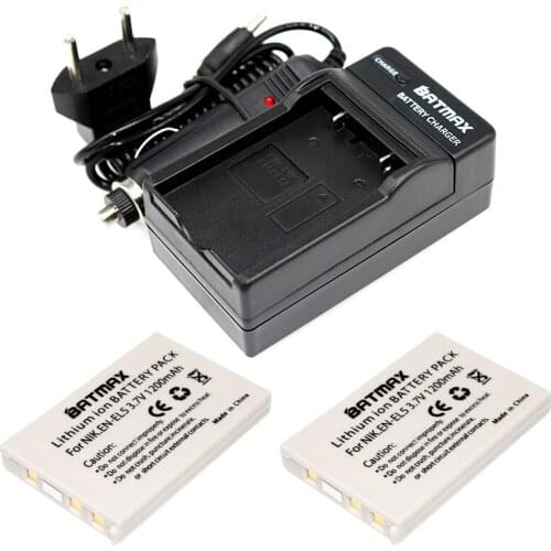 Camera battery en-el5 bateria en el5 + battery charger &car charger for NIKON COOLPIX P510 P530 3700 4200 5200 5900 S10 P4 P3