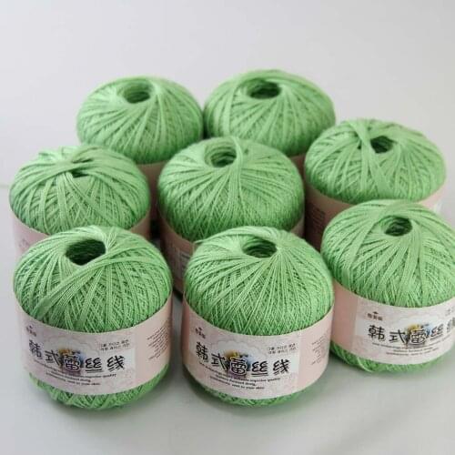 Free Shipping 8Balls X50g New Soft Hand Knitting High Quality 100% Cotton Crocheted Yarn ChristmasGreen 16106