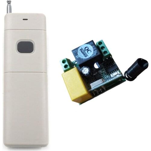 3000m Long Distance Mini Size AC 220V 1CH 1 CH 10A RF Wireless Remote Control Switch System, Receiver+ Transmitter ,315/433 MHz