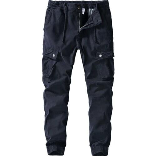 New Mens Trousers 2020 Autumn Casual Cotton Pockets Cargo Pants Loose Sports Military Jogging Streetwear Pants Male Sweatpants