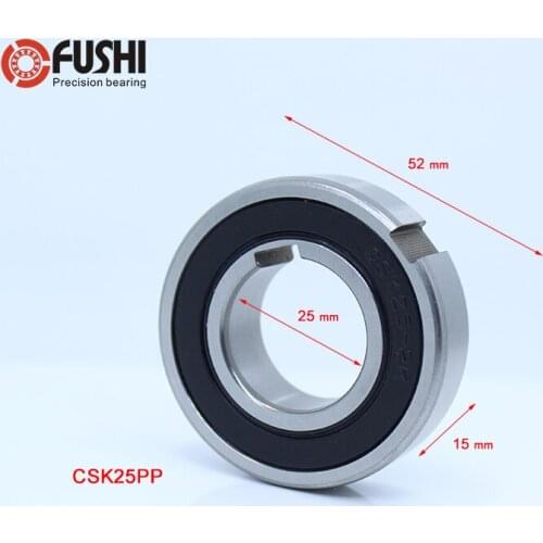CSK25PP One Way Bearing Clutches 25*52*15mm ( 1 PC) With Keyway CSK6205PP FreeWheel Clutch Bearings CSK205PP