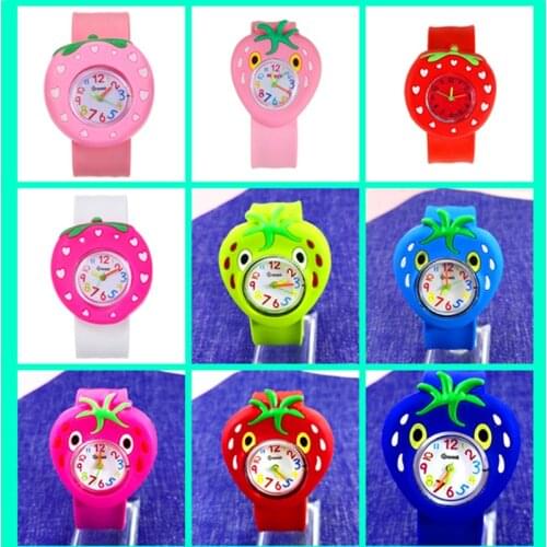 2021 Children Watch Cartoon Strawberry Watch for Kids Quartz Watch for Boys Girls Gift Clock Baby Toys Relogio Infantil Menino