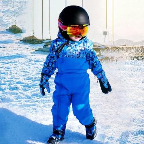 Dollplus Winter Baby Boy Girl Ski Suit Children Jumpsuit Waterproof Windproof SnowSuit Hooded One-piece Children Clothing 18M-3Y