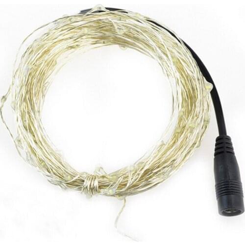 33ft/10m Copper Wire LED String Lights 100 LEDs Cool Warm White Blue Fairy String For Christmas Wedding Party Decorations DC 12V