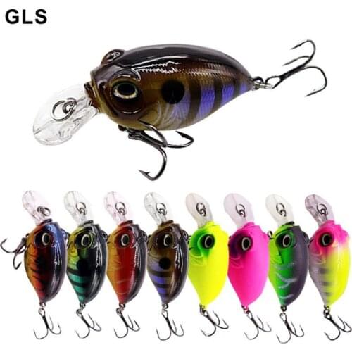 GLS Brand 8 color mino 5.6CM / 8.2g blood tank plus barb three hook plastic hard bait hook bait