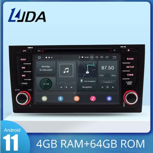 LJDA 2 din GPS Navigation For Audi A4 S4 RS4 2002 2003 2004 2005 2006 2007 2008 Car DVD Player Multimedia Auto Radio 4g+64g dsp