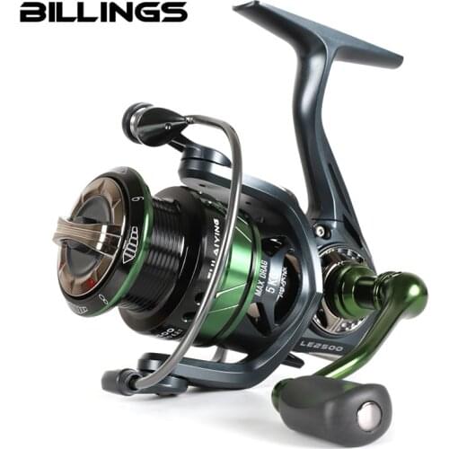 BILLINGS LE1000 2500 3000 Spinning fishing Reel 12+1BB CNC Shallow Metal Spool Rocker Saltwater lure Fishing Accessories LT body