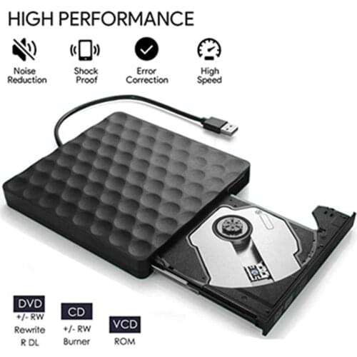 Kuwfi USB 3.0 External DVD Drive CD DVD-RW Drive Rom Rewriter Burner Writer 5Gbps for Laptop Desktops