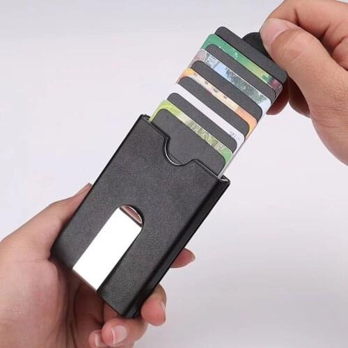 Metal card bag anti-theft brush anti-degaussing card bag anti-nfc card bag shielding anti- rfid wallet id card holder