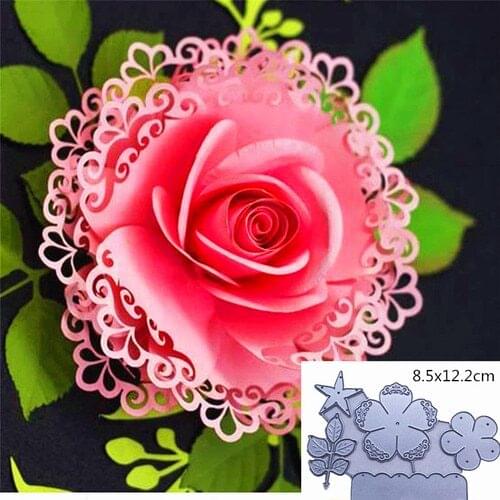 Metal Cutting Dies For Scrapbooking Die Rose Flower Leaves Cut Dies DIY Paper Cards Craft Diy Metal Cutting Dies Flowers Tree
