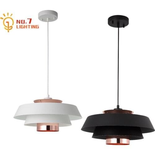 Nordic Design Minimalist Iron Art Modern Pendant Light Gold Black Led E27 Metal Hanging Lamp Home Decor Study Bedroom Restaurant