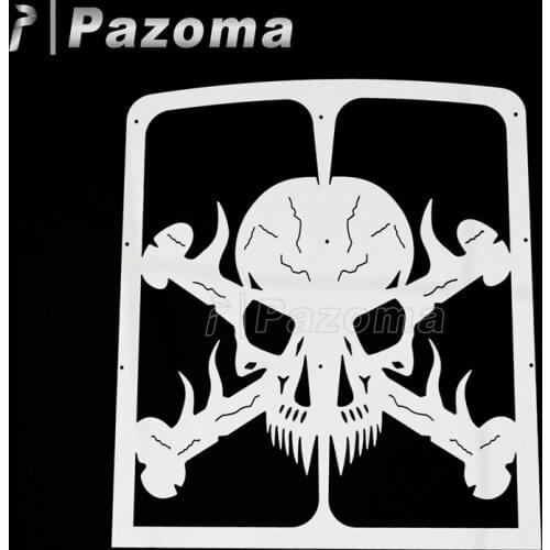 Motorcycle Stainless Steel Skull Radiator Grill Guard Protection for Yamaha Banshee 1987-2012