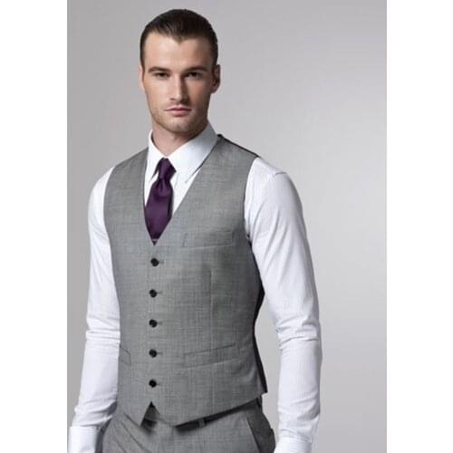 Vest Men With Pants Custom Made Dress Vests For Men 2019 Tailored Groom Wedding Waistcoat and Pants