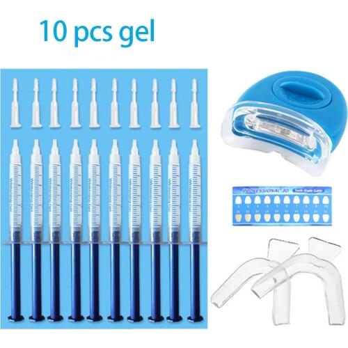 Teeth Whitening Kit 44% Peroxide Dental Bleaching System Gel Kit Oral Gel Kit Tooth Whitener Dental Tools with Led lights