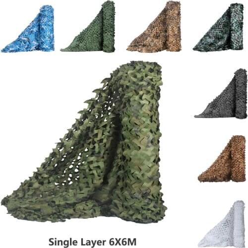 Gazebo Single Layer Camouflage Net 6*6M Military Garden Shade Hide Mesh Camo Netting Fence Cover Pergola Gazebo Fete