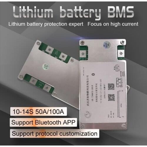 BMS 10-14S 50A 100A Lithium Battery Protection Board CAN RS485 Bluetooth Continuous High Current