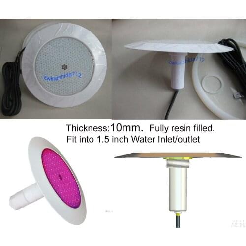 Underwater Led Swimming Pool Light SMD18W 12V RGB Plastic Resin Color Changing 4M cable Lamp Waterproof IP68 Fit 1.5'' Fittings